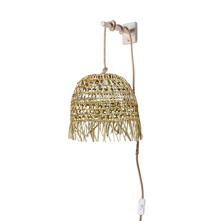 Lámpara Colgante con Soporte Medusa Fleco Corto