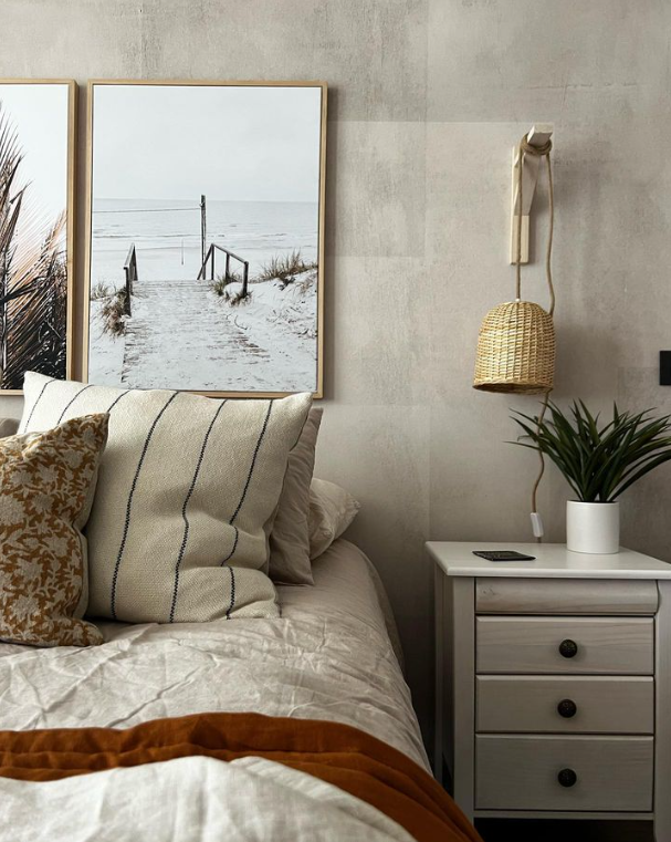 Lámpara Colgante con Soporte Sole Mimbre Tupido